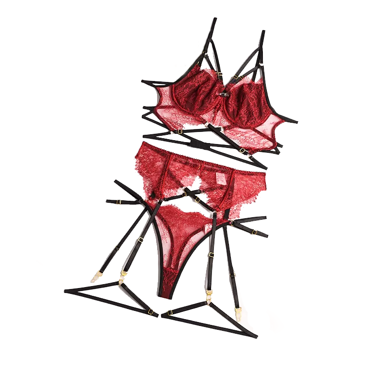 Lace Bralette Set - Sexy Lace Lingerie Set, Roupa interior