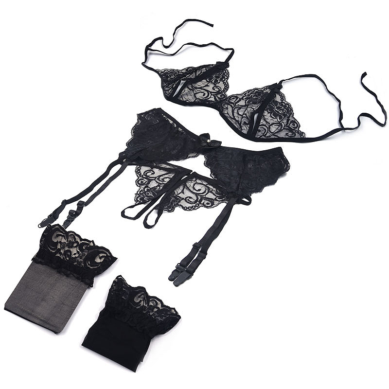 1 conjunto de lingerie feminin - Sheer Mesh Bra avaliação e preço