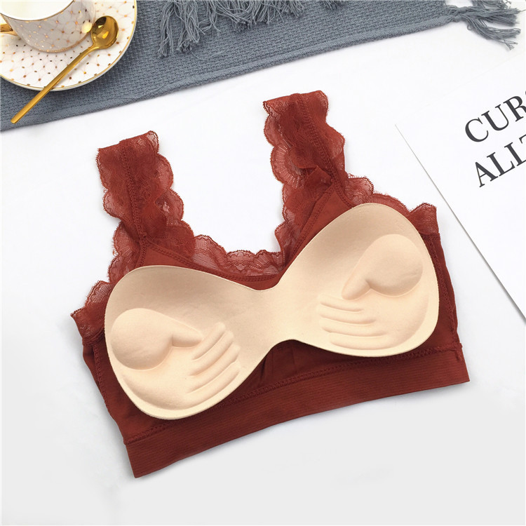 3D Sexy lace Lingerie Seamless - Lace Bralette Set avaliação e preço