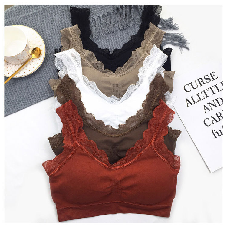 3D Sexy lace Lingerie Seamless - Lace Bralette Set avaliação e preço